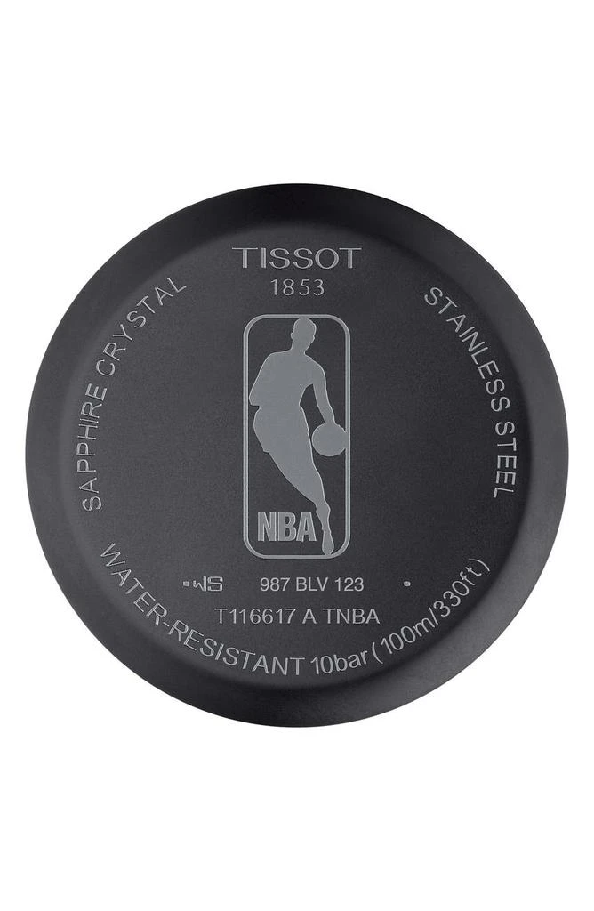 Tissot Chrono XL NBA Leather Strap Watch, 45mm 2
