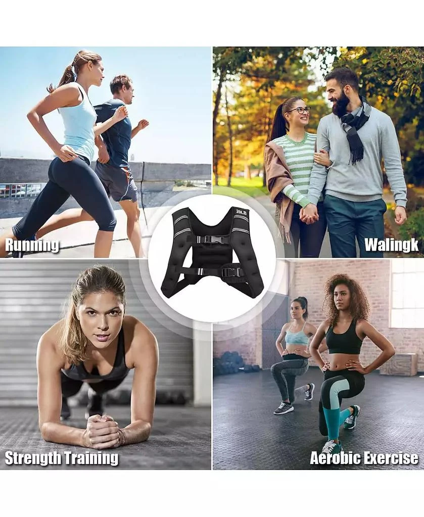 Mecale Training Weight Vest Workout Equipment with Adjustable Buckles and Mesh Bag 9