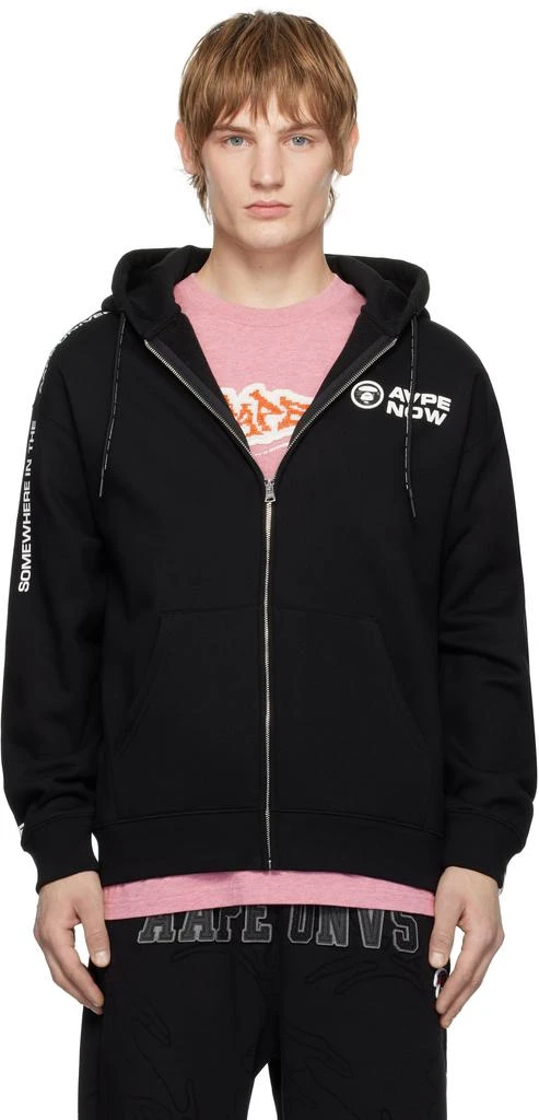 AAPE Black 'AAPE NOW' Hoodie 1