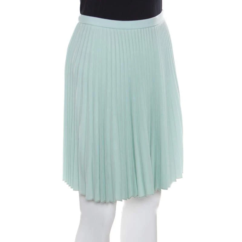 CHRISTOPHER KANE Christopher Kane Mint Green Wool Pleated Mini Skirt S 2