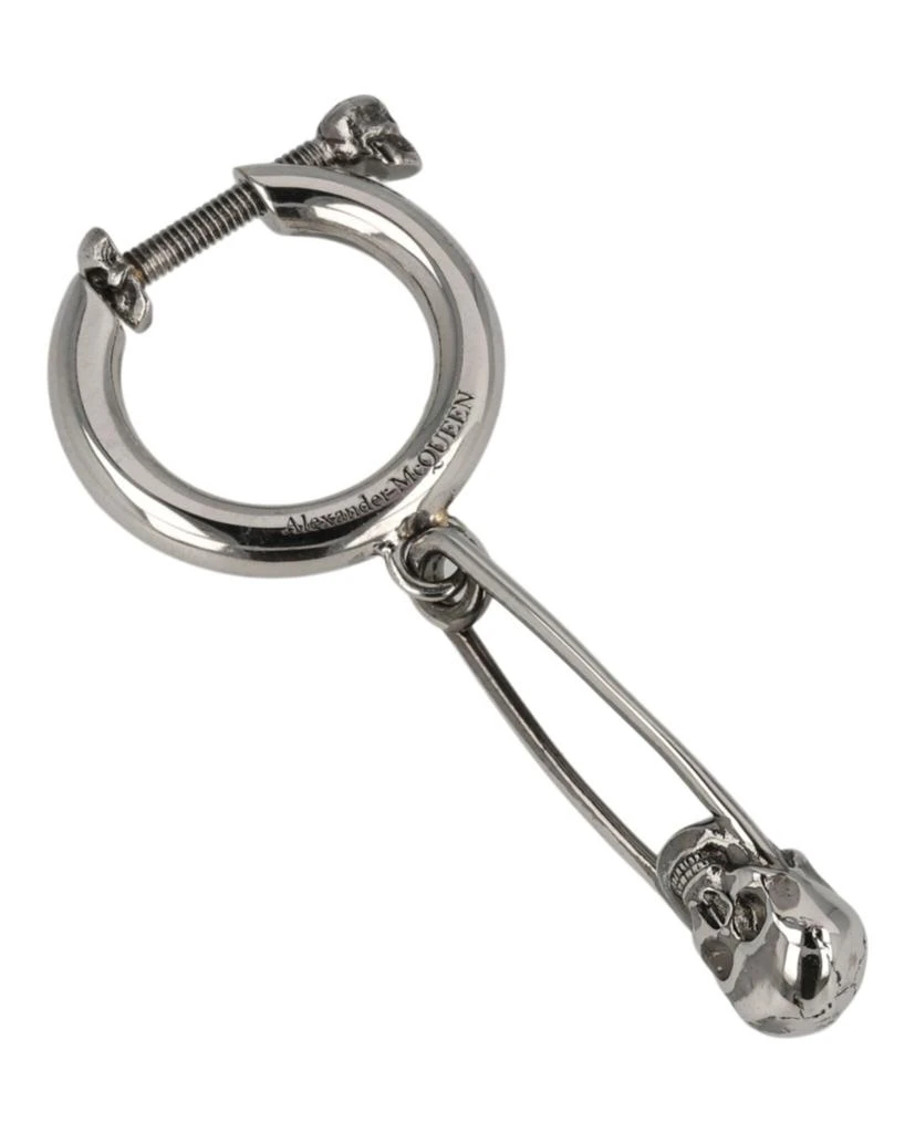 Alexander McQueen Skull Safety Pin Single Earring 1