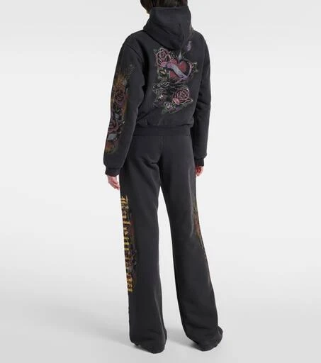 Balenciaga Tacky Tattoo distressed cotton fleece hoodie 3