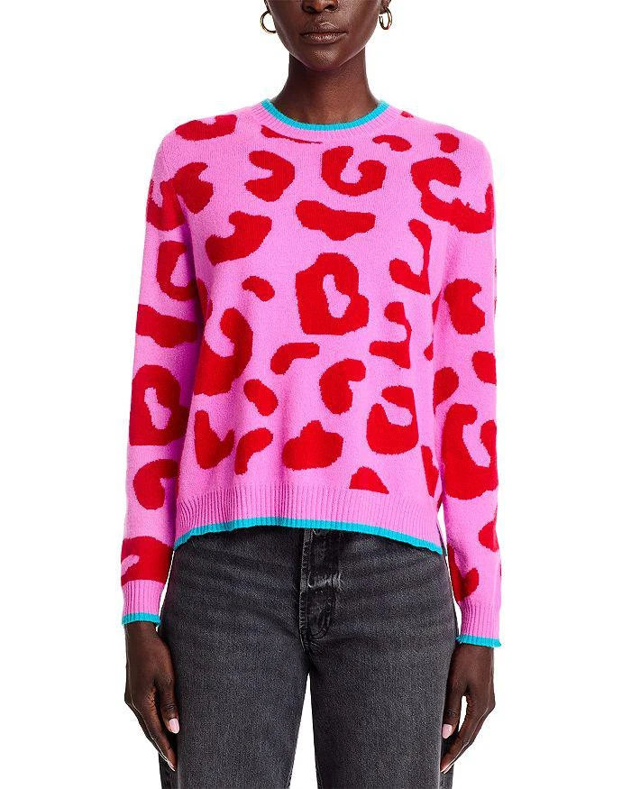 Jumper 1234 Cashmere Tipped Leopard Sweater 6