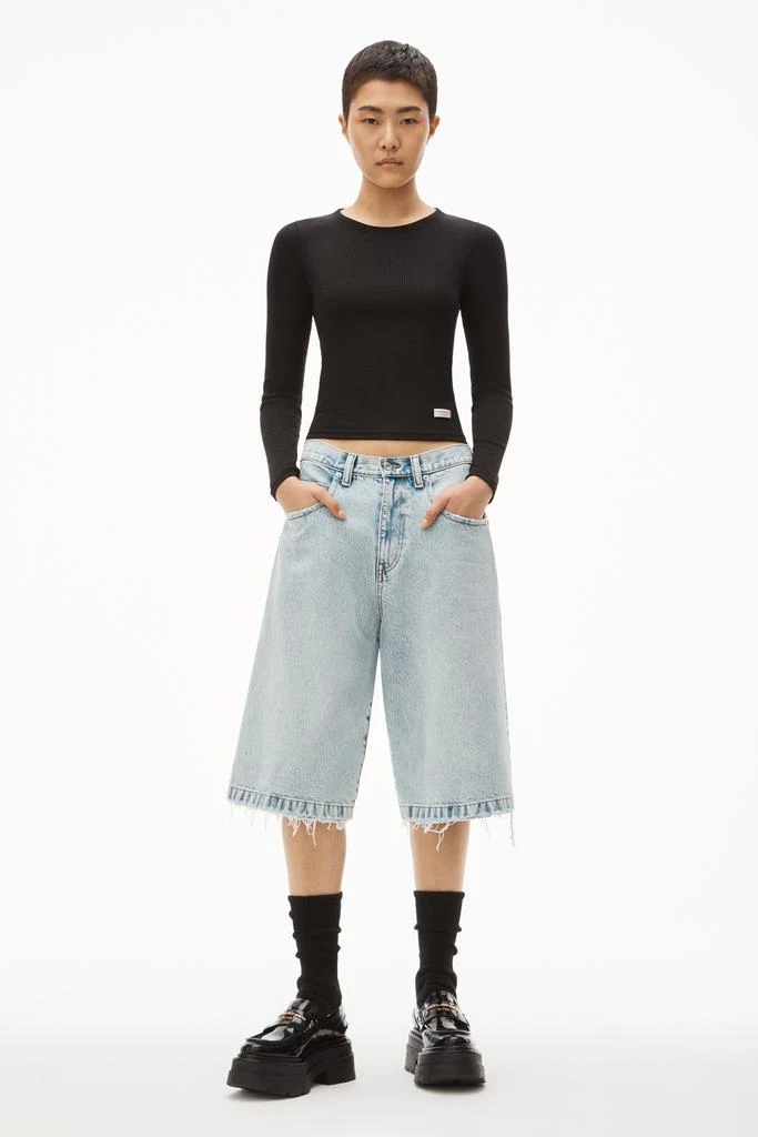 Alexander Wang Long-Sleeve Tee in Ribbed Cotton Jersey 5