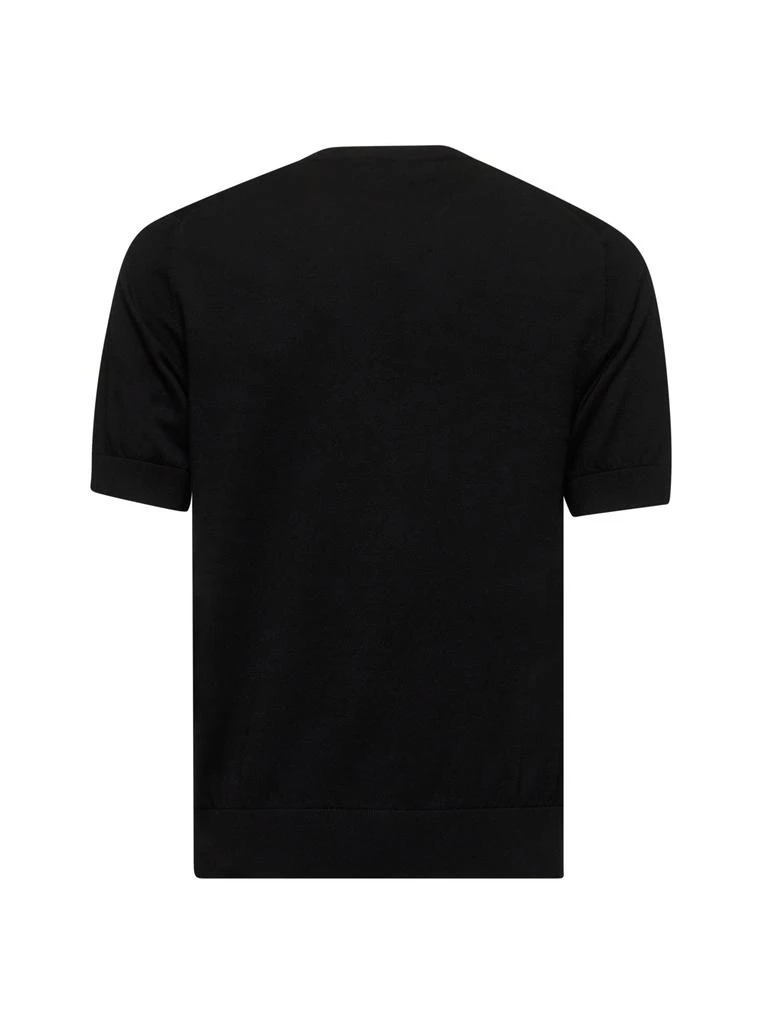 Dolce & Gabbana DOLCE & GABBANA | Black cotton logo plate sweater | Man | 54 2