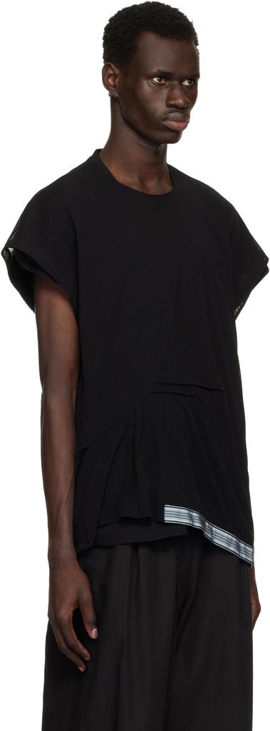 Kiko Kostadinov Black Inex Mesh Sleeveless T-shirt