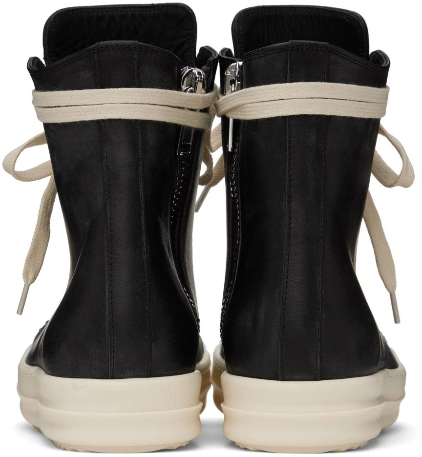 Rick Owens Black High Sneakers 2