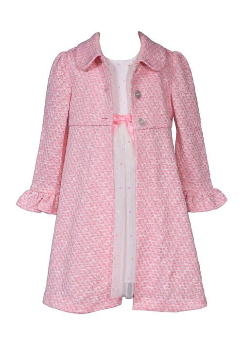 Bonnie Jean Jean Girls 4 6X Textured Knit Jacket And Dress Set