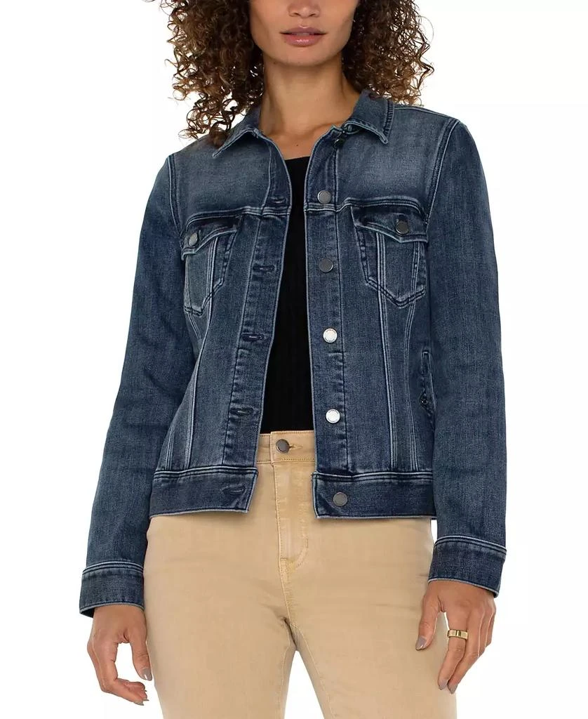 Liverpool Women's Stretch Denim Trucker Jacket 1