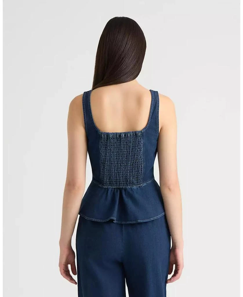 NVLT Women
s Denim Sleeveless Corset Peplum Top 2