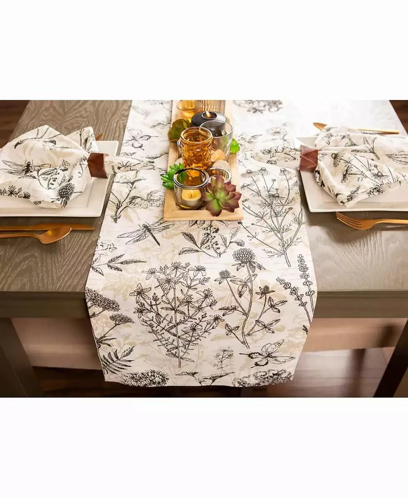 Design Imports Botanical Print Table Runner 14" X 72"" 3