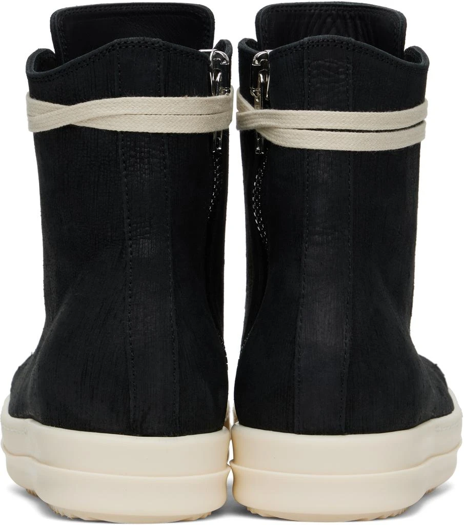 Rick Owens Black Hollywood Bull Leather Sneakers 2