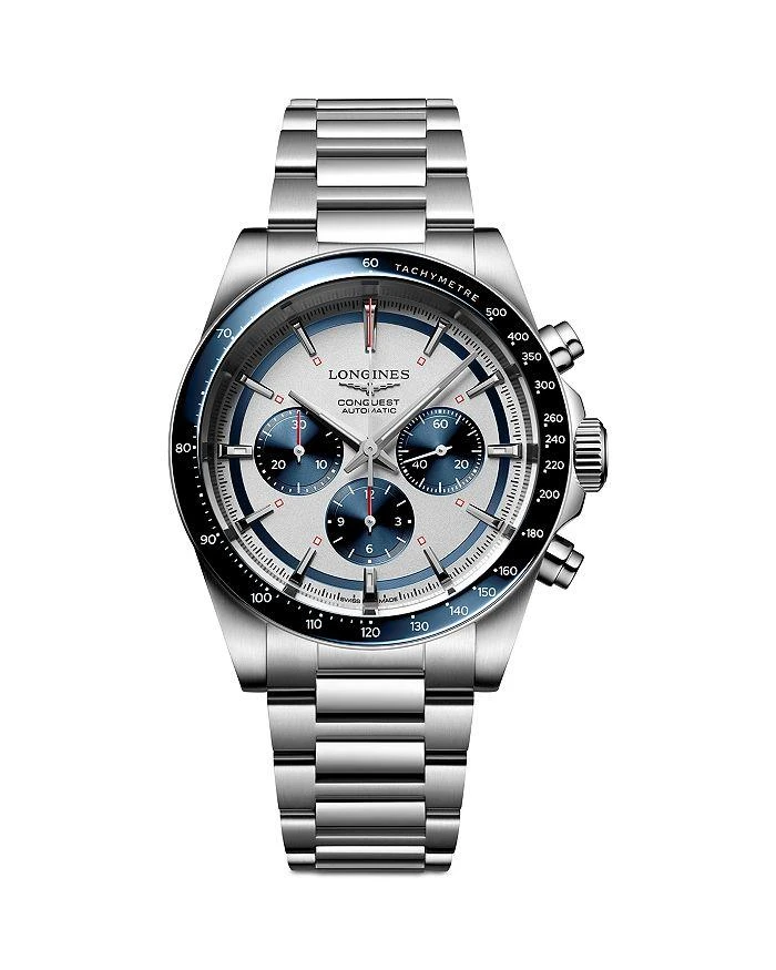 Longines Conquest Silver Chronograph, 42mm 1