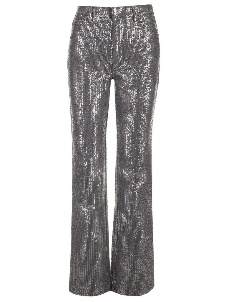 ROTATE Birger Christensen ROTATE Sequin Embellished Straight-Leg Jeans 1