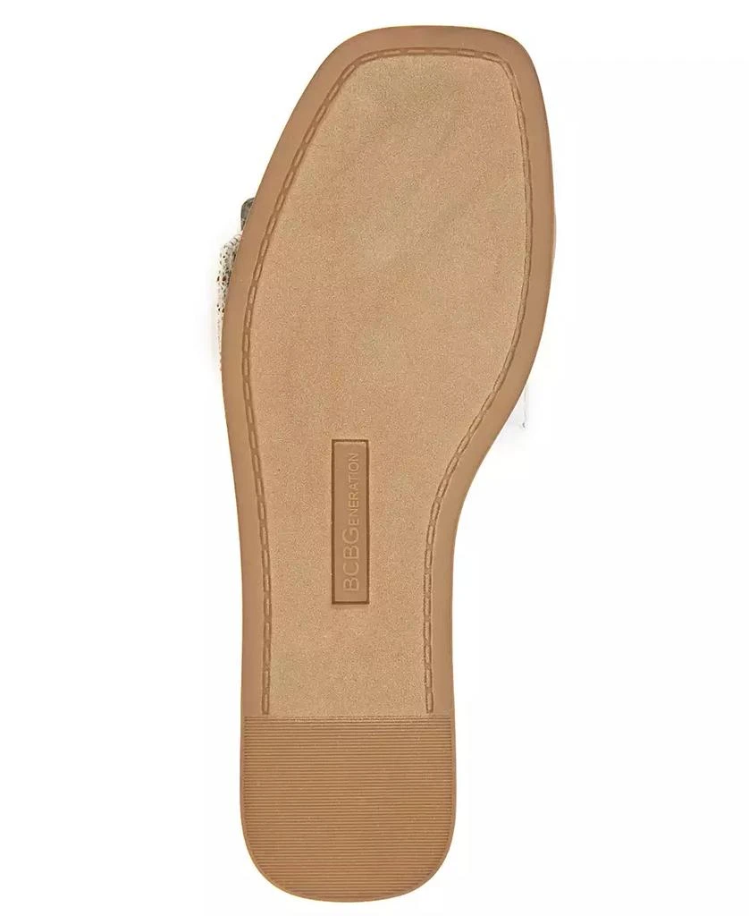 BCBG Women's Mollie Buckled Slide Flat Sandals 5