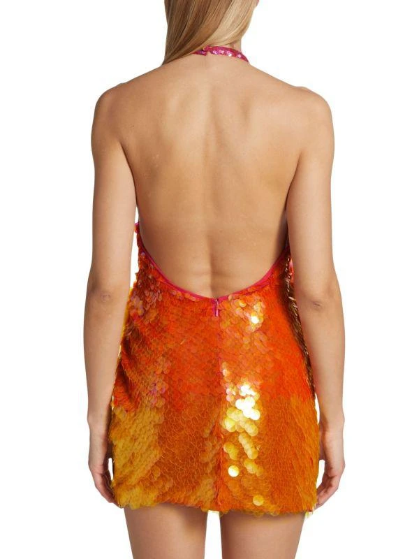 Ronny Kobo Jo Sequin Halterneck Mini Dress 2