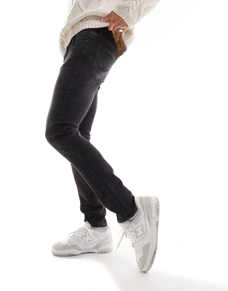 Jack & Jones Jack & Jones Glenn slim jeans in washed black 4
