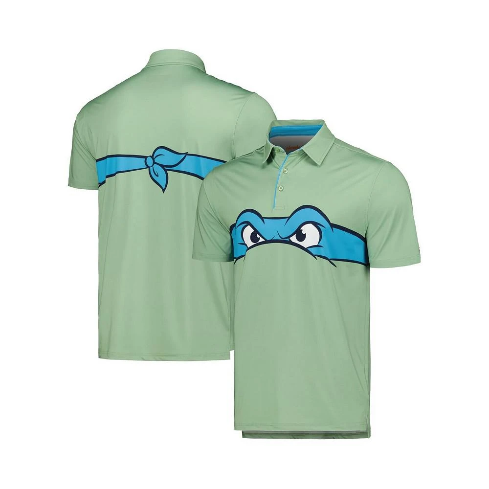 RSVLTS Men's Leonardo Green Teenage Mutant Ninja Turtles Fearsome Foursome KUNUFLEX Polo Shirt 1