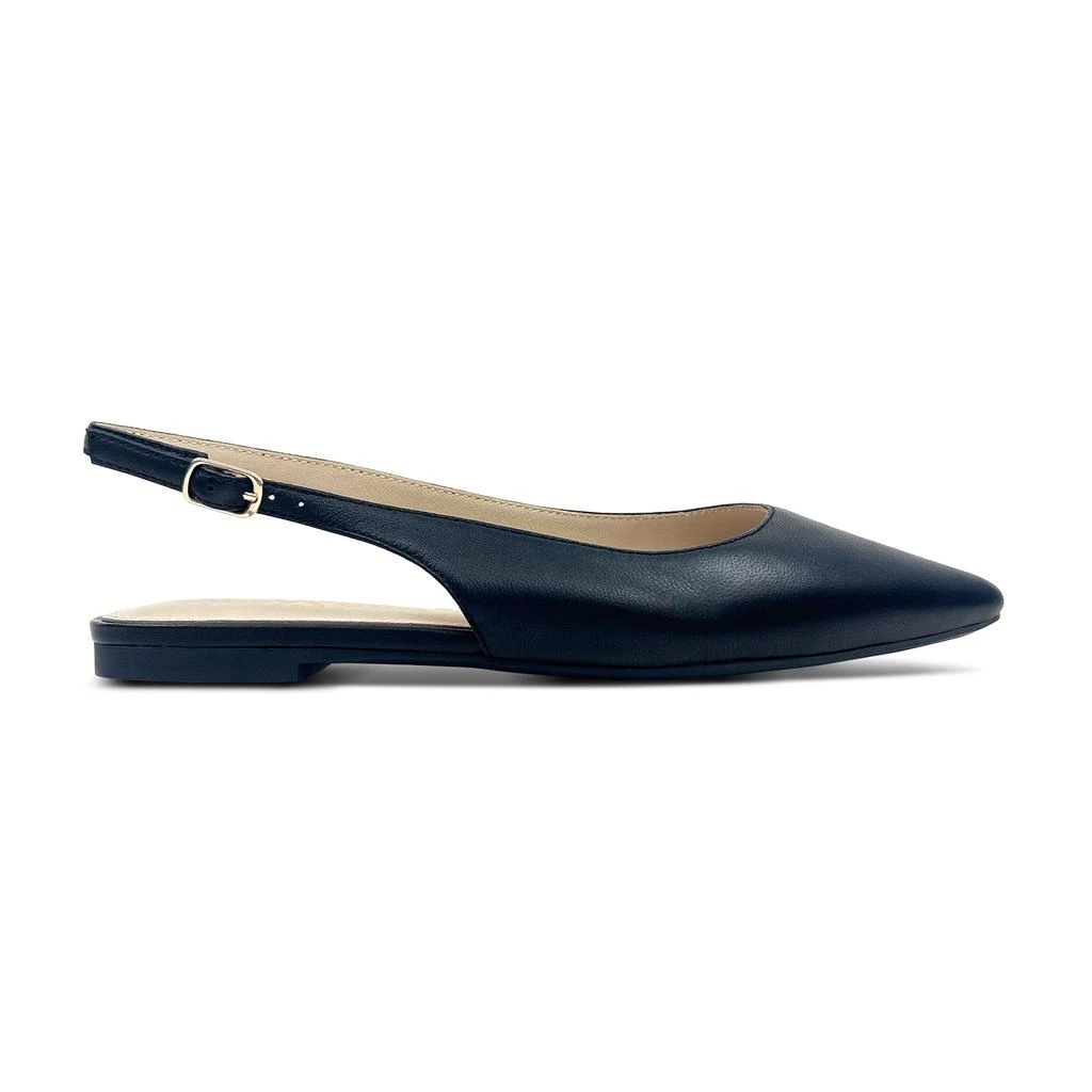 Yosi Samra Vera Slingback Flat in Black Leather 1