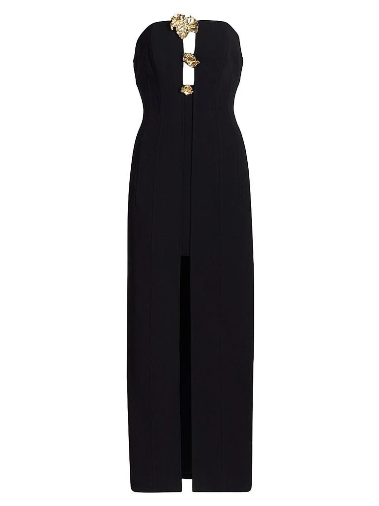 Acler Women's Hawick Floral-Detail Maxi-Dress - Black - Size 12 Acler Women's Hawick Floral-Detail Maxi-Dress - Black - Size 12