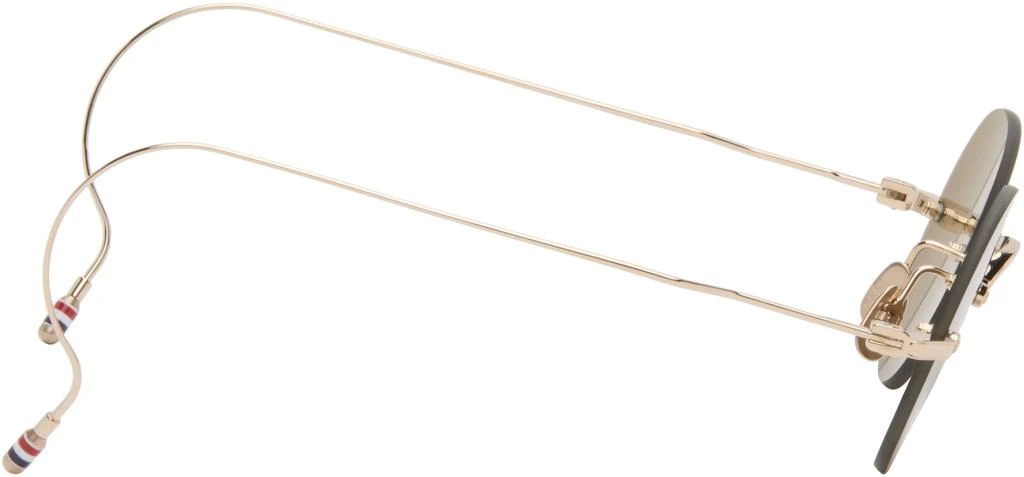 Thom Browne Gold Titanium Rimless Round Sunglasses 2