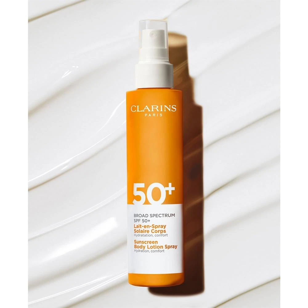 Clarins Sunscreen Body Lotion Spray Broad Spectrum SPF 50+,	 5 oz. 4