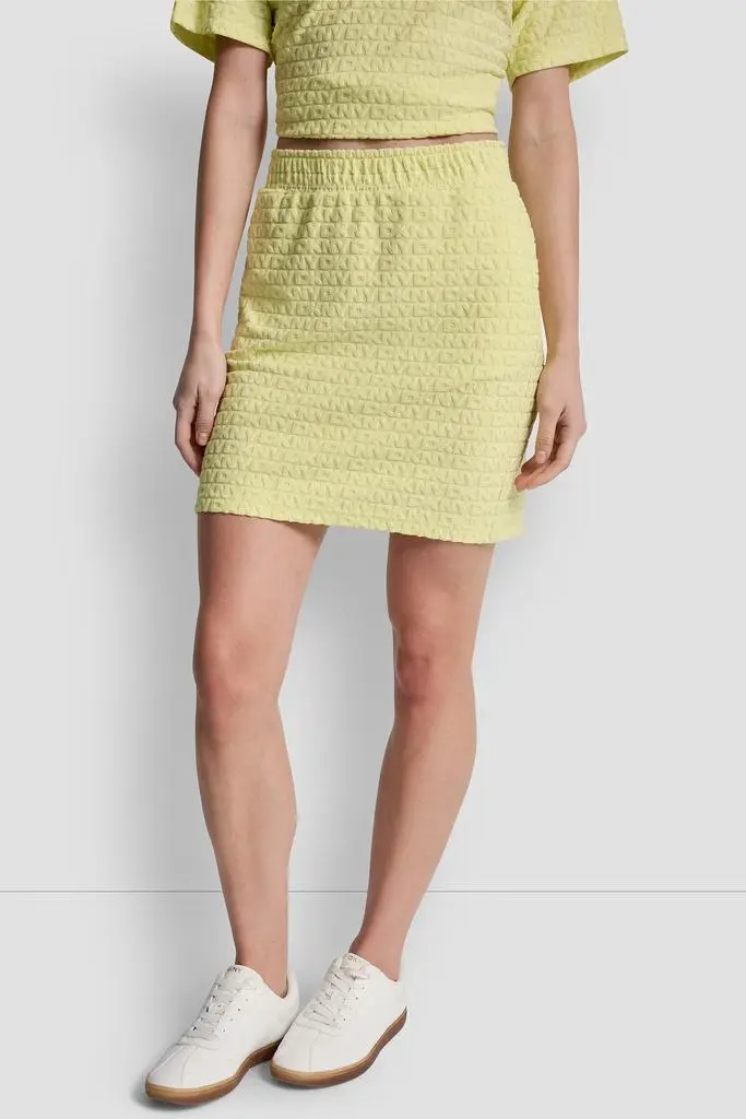 DKNY LOGO JACQUARD PULL-ON SKIRT