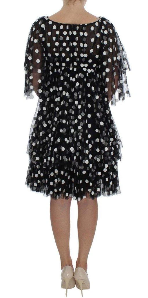 Dolce & Gabbana Dolce & Gabbana  Black White Polka Dotted Ruffled Dress 3