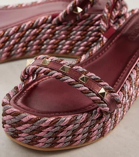 Valentino Rockstud Torchon espadrille sandals 5