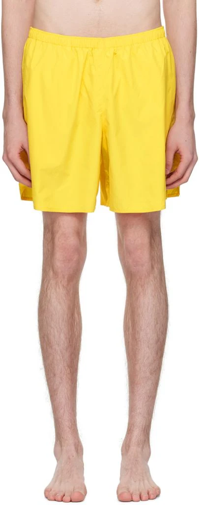 Acne Studios Yellow Reflective Tape Swim Shorts 1