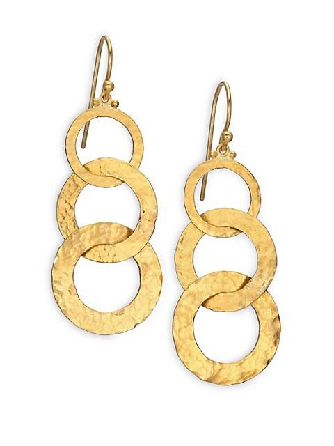 Gurhan Hoopla 24K Yellow Gold Infinity Triple-Drop Earrings