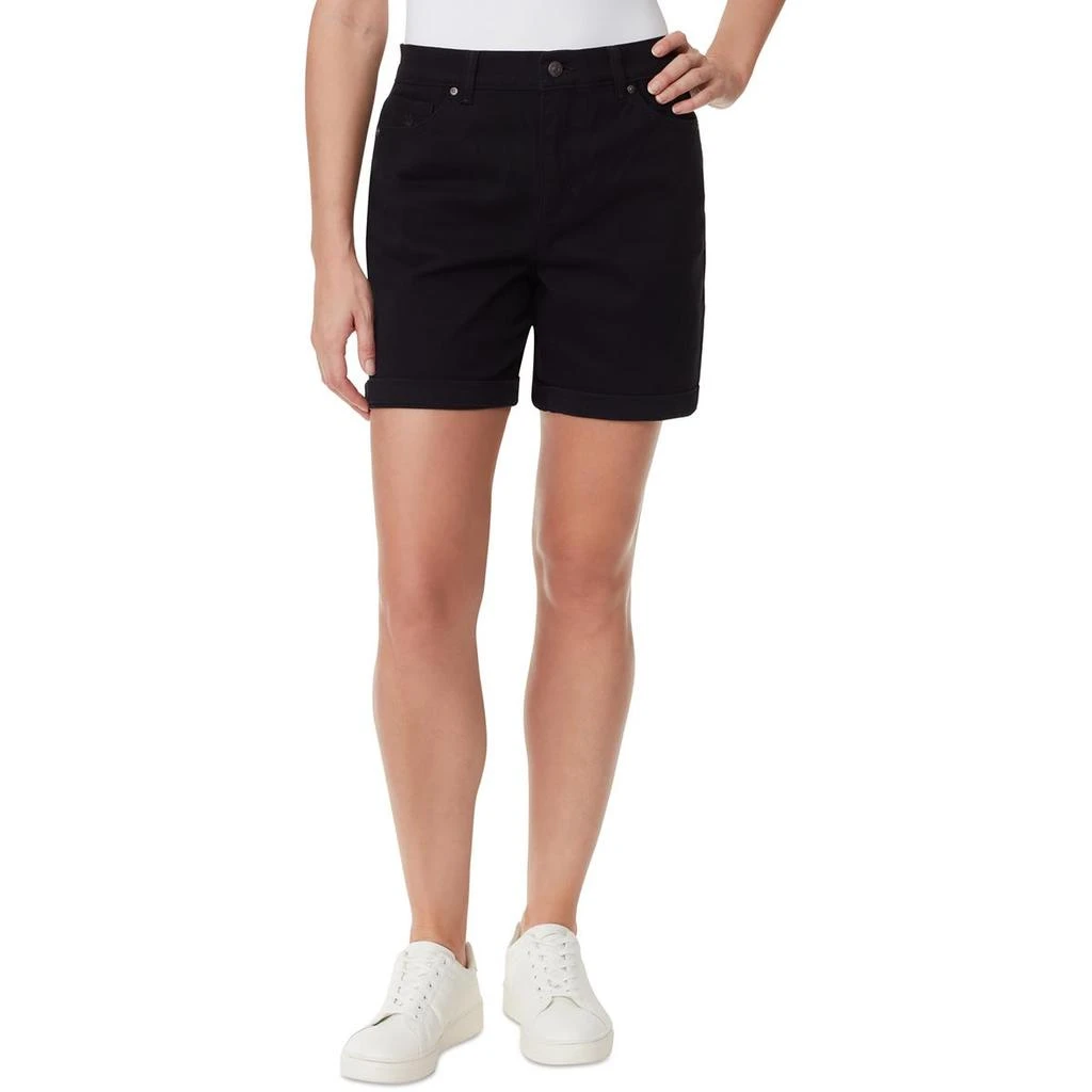 Gloria Vanderbilt Womens High Rise Mini Denim Shorts 3