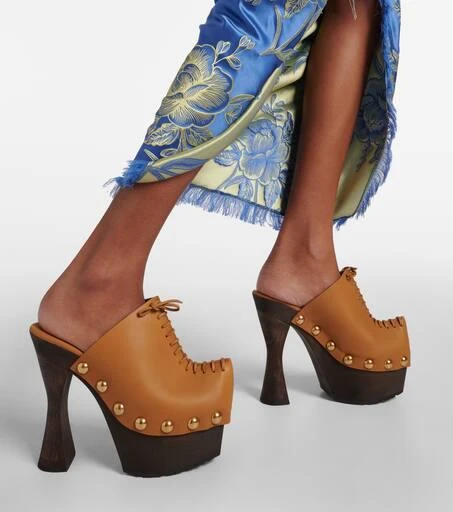 ETRO Plateau 90 leather pumps 4