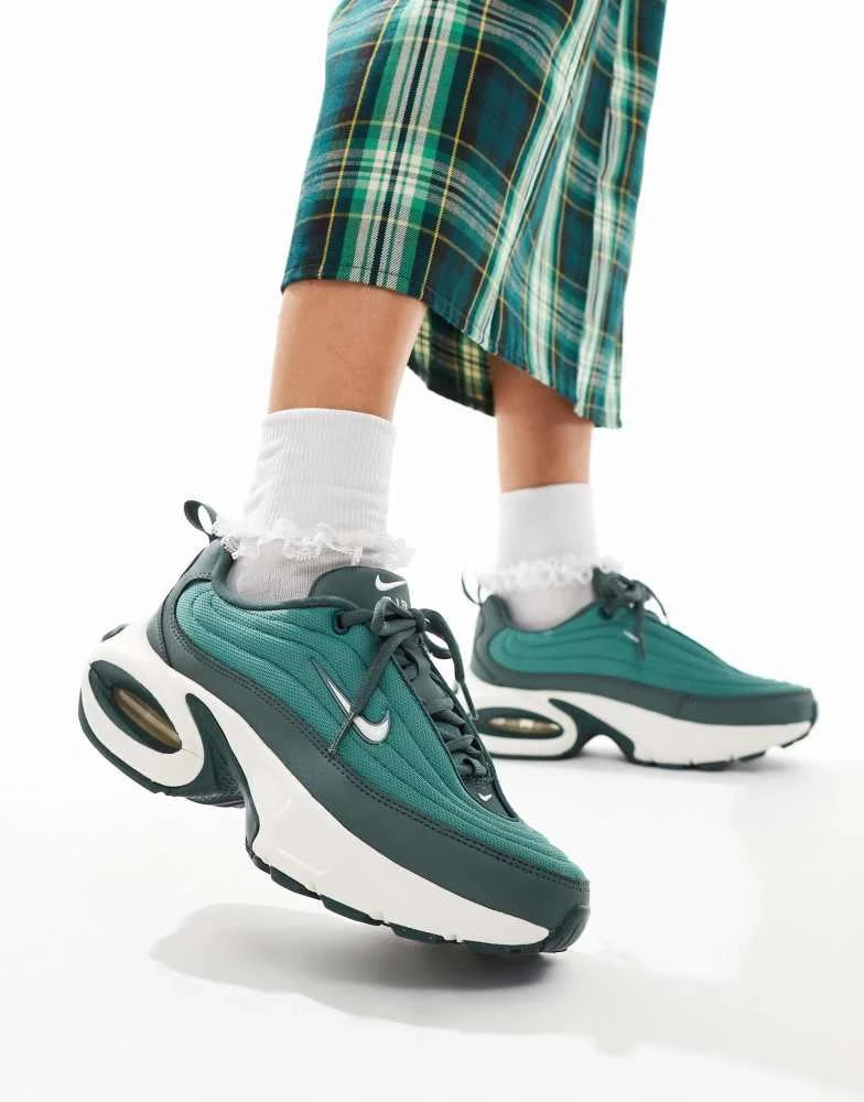 NIKE Nike Air Max Portal unisex trainers in dark green and white 2