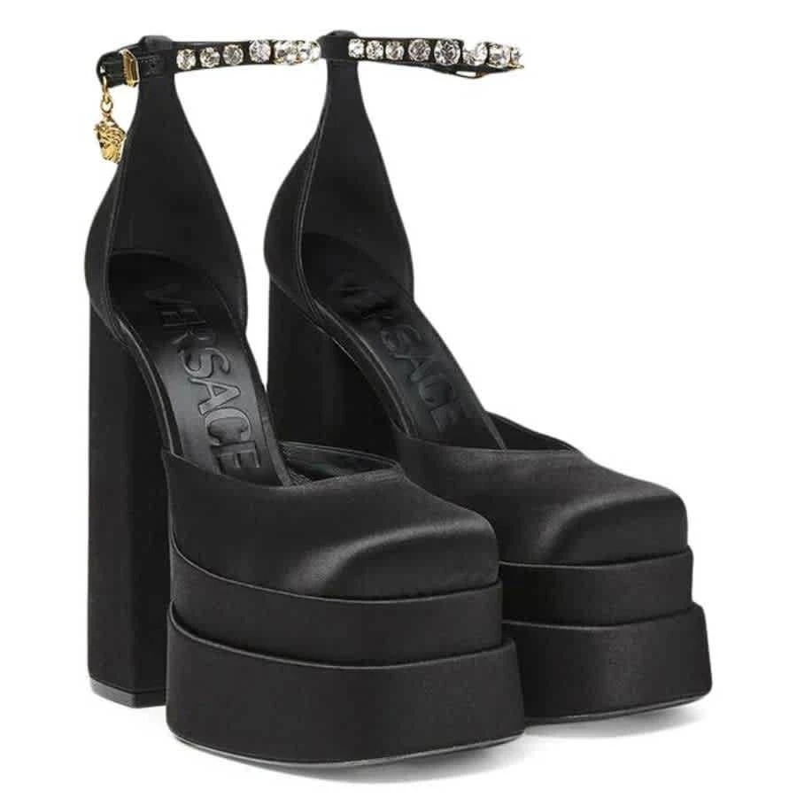 Versace Medusa Aevitas Satin Platform Pumps 2