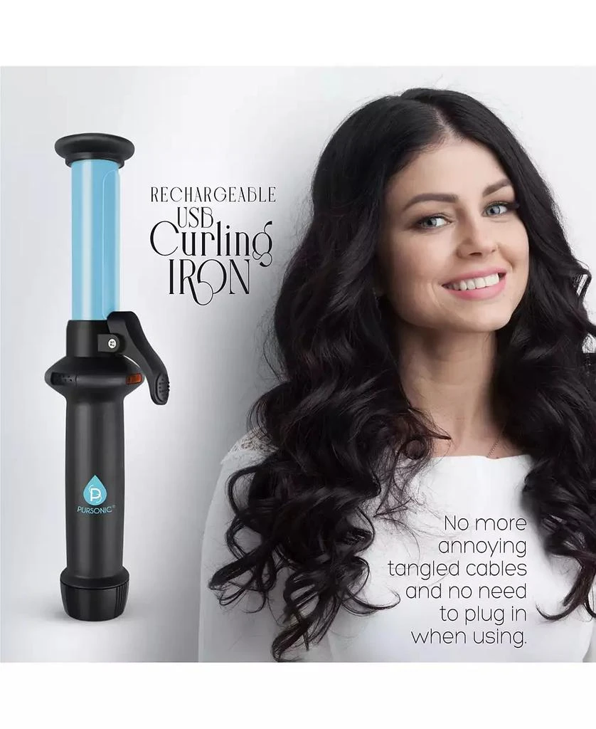 PURSONIC USB Rechargeable Mini Curling Iron 2