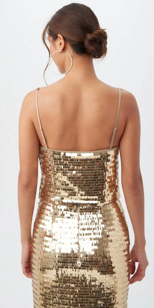 Trina Turk Tiny Bubbles Top In Gold 2