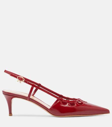 Gianvito Rossi Eloise 55 patent leather slingback pumps 4
