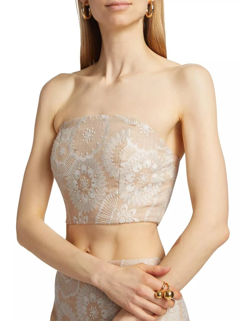 Milly Embroidered Crop Top 6