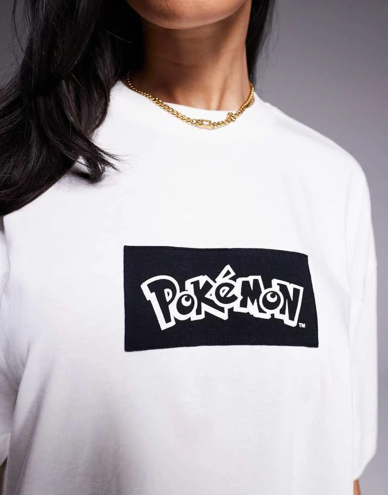 ASOS ASOS DESIGN Pokemon unisex oversized t-shirt with Mewtwo prints in off white 2