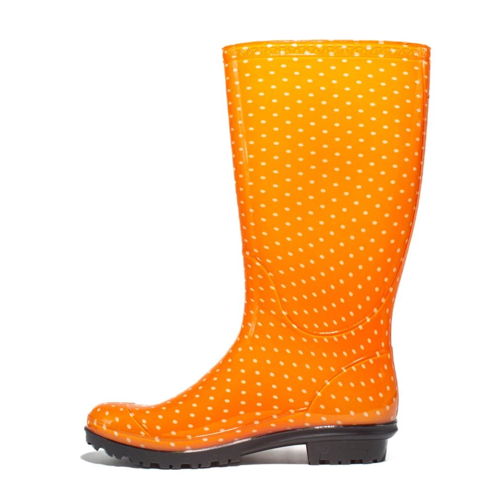 Gameday Boots Clemson University Polka Dot Round Toe Rain Boots 3