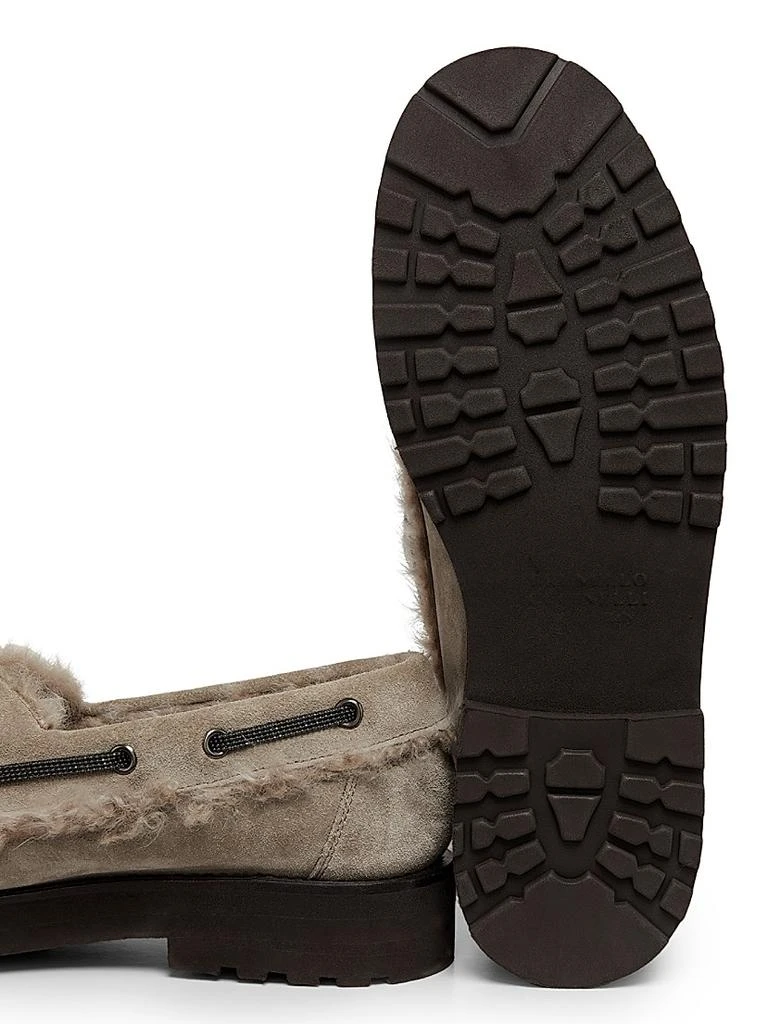 Brunello Cucinelli Suede-Shearling Loafers 6