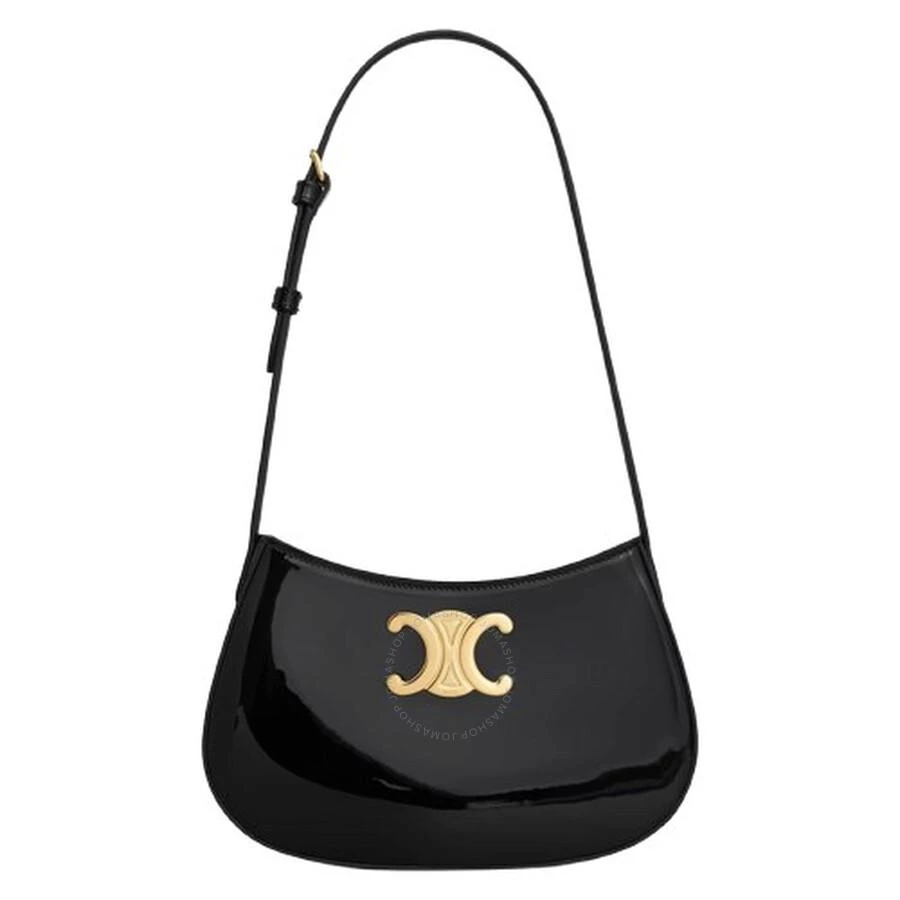 Celine Medium Tilly Bag In Patent Calfskin - Black 1