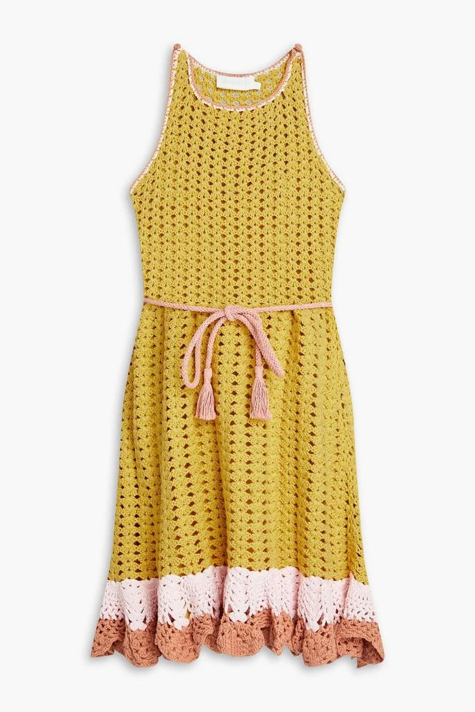 Zimmermann Ruffled crocheted cotton mini dress 1