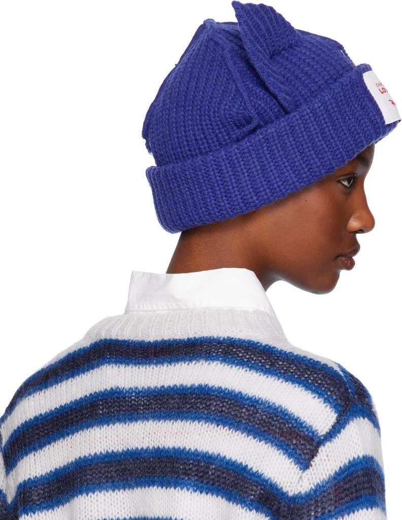 Charles Jeffrey Loverboy Blue Chunky Ears Beanie 3