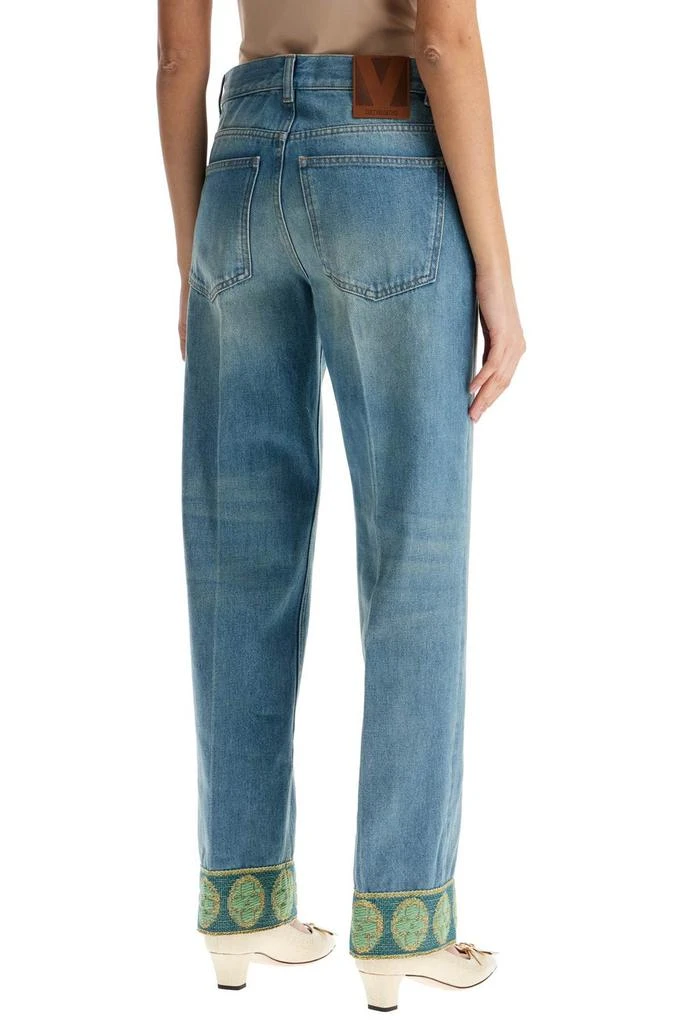 Valentino Valentino Logo-Patch Straight Leg Jeans 3