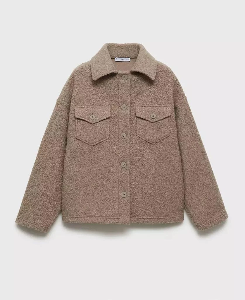 Mango Women's Pockets Detail Boucle Jacket 5