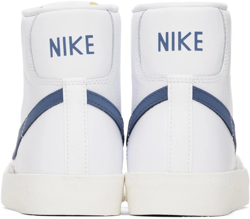 NIKE White & Blue Blazer Mid '77 Sneakers