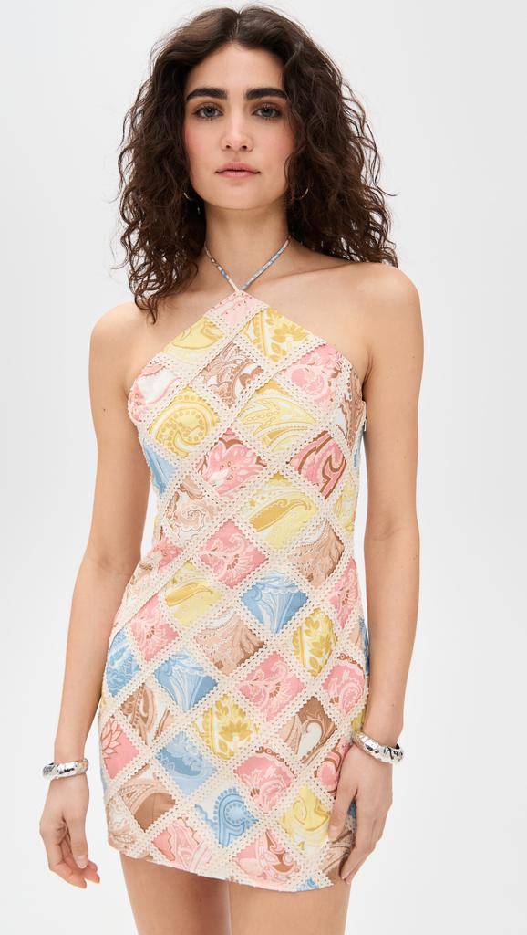 Hemant and Nandita Lace Insert Mini Dress