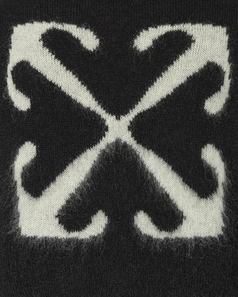 Off-White Mohair Arrow Knit Crewneck Sweater Black 5